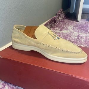 Loro Piana - Summer walk charm suede loafers